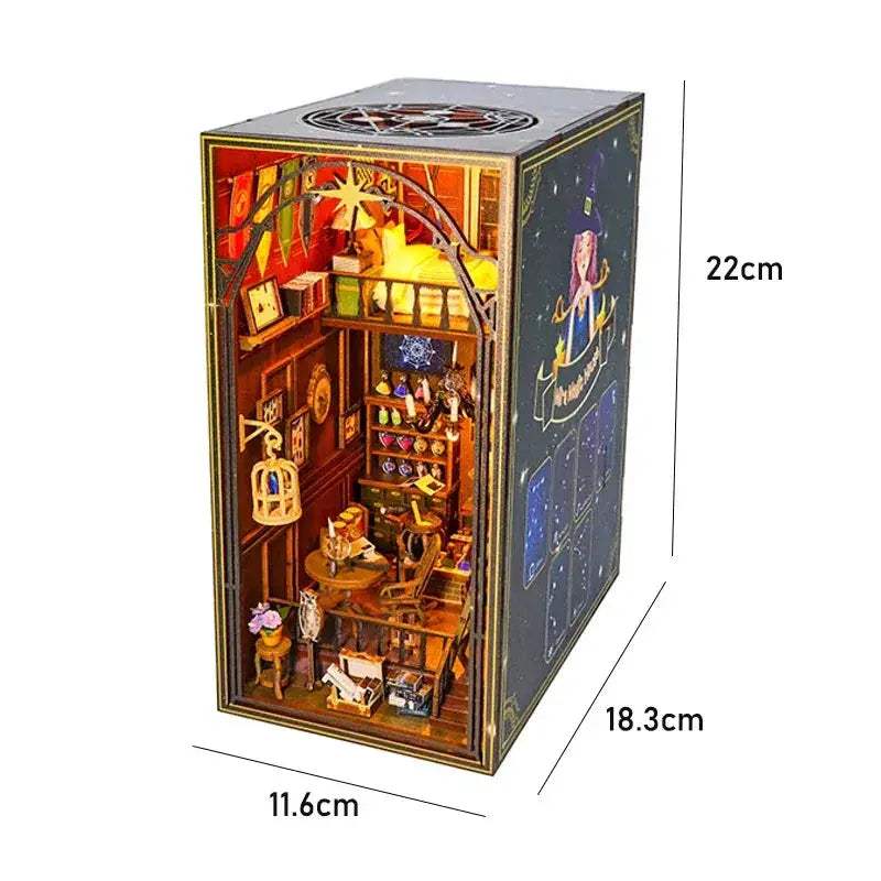 Wooden Book Nook DIY Miniatures Shelf Insert Dollhouses - ToylandEU