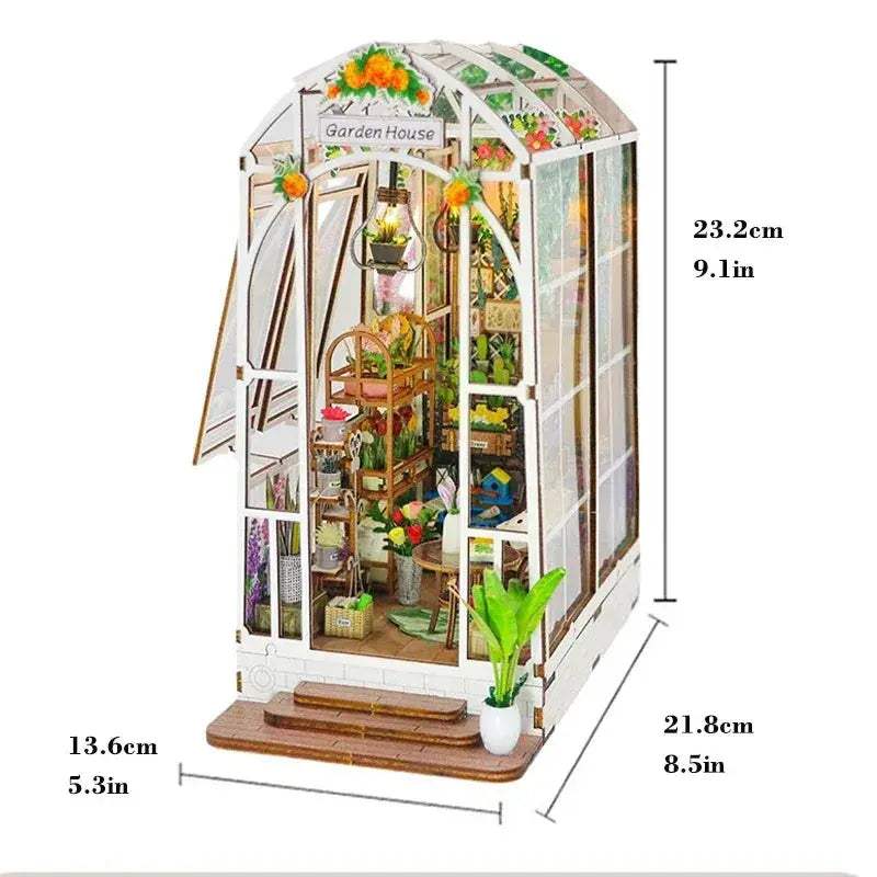 Wooden Book Nook DIY Miniatures Shelf Insert Dollhouses - ToylandEU