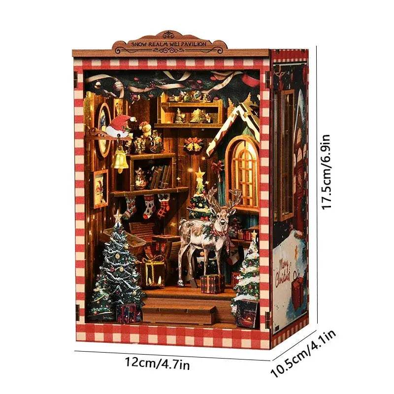 Wooden Book Nook DIY Miniatures Shelf Insert Dollhouses - ToylandEU