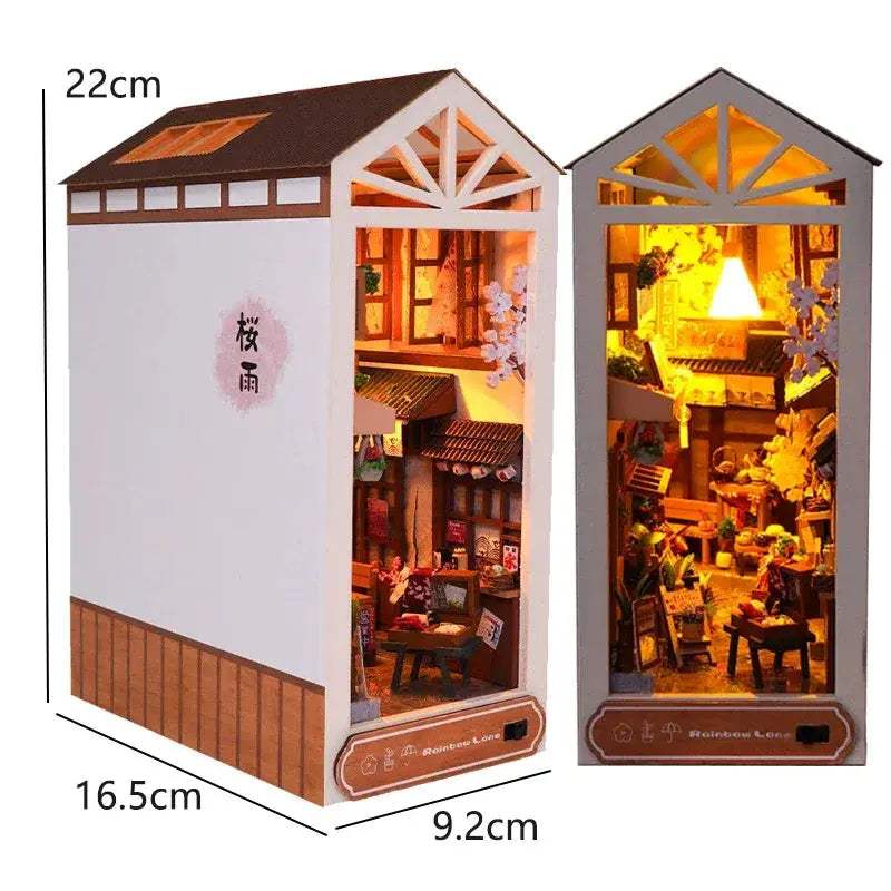 Wooden Book Nook DIY Miniatures Shelf Insert Dollhouses - ToylandEU