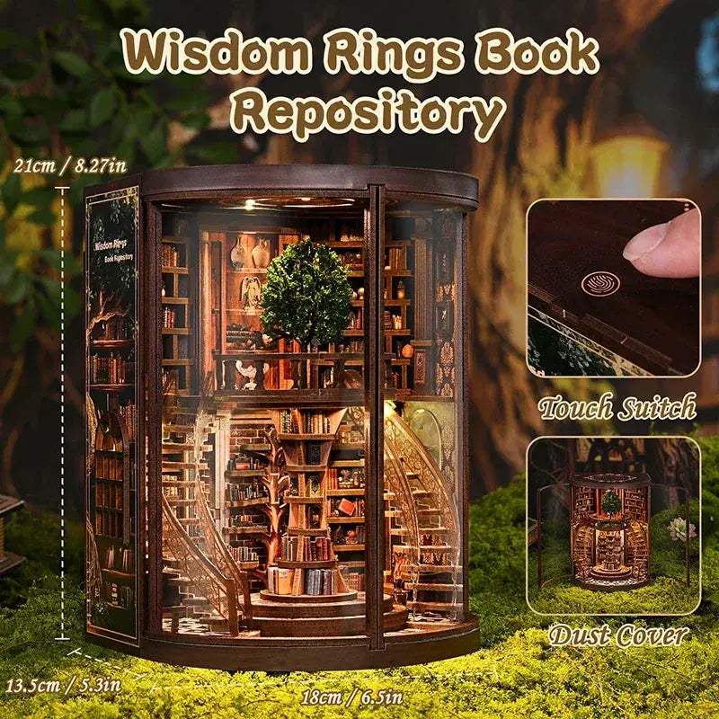 Wooden Book Nook Kit 3D Puzzle For Home Decor Gift - ToylandEU