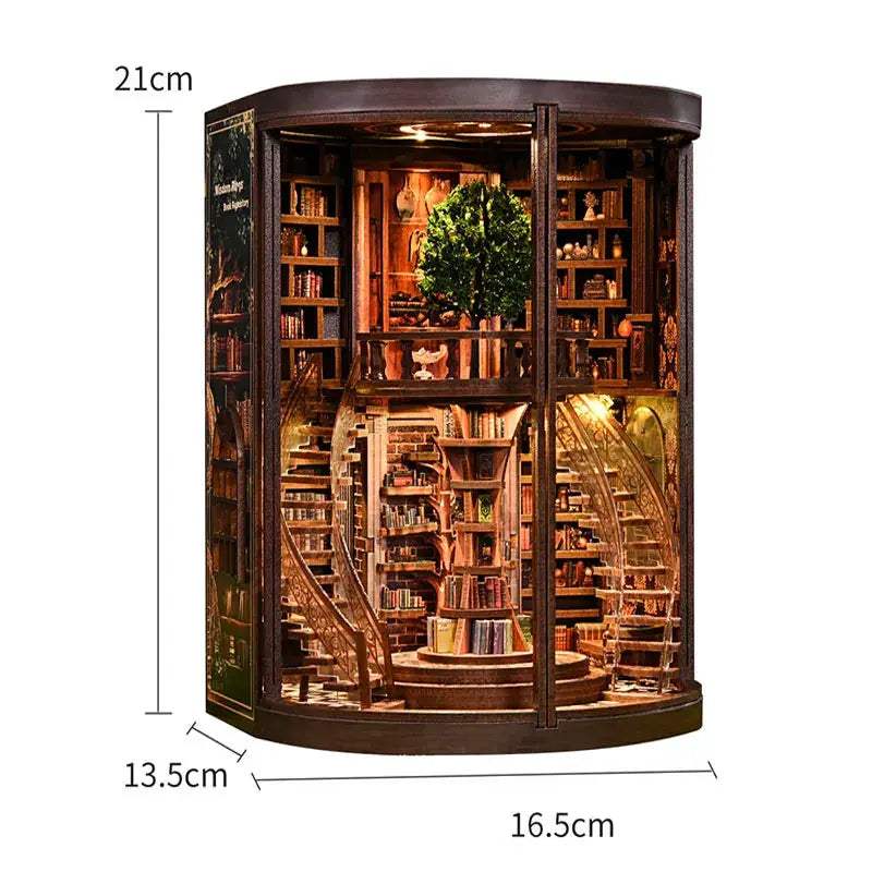 Wooden Book Nook Kit 3D Puzzle For Home Decor Gift - ToylandEU