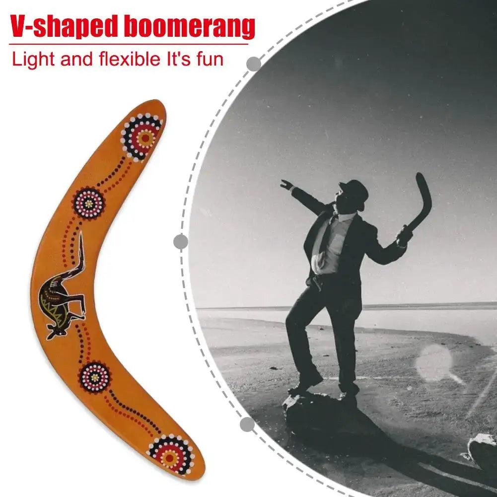  Wooden Boomerang Flying Disc V Shaped Outdoor Toy -  ToylandEU™
