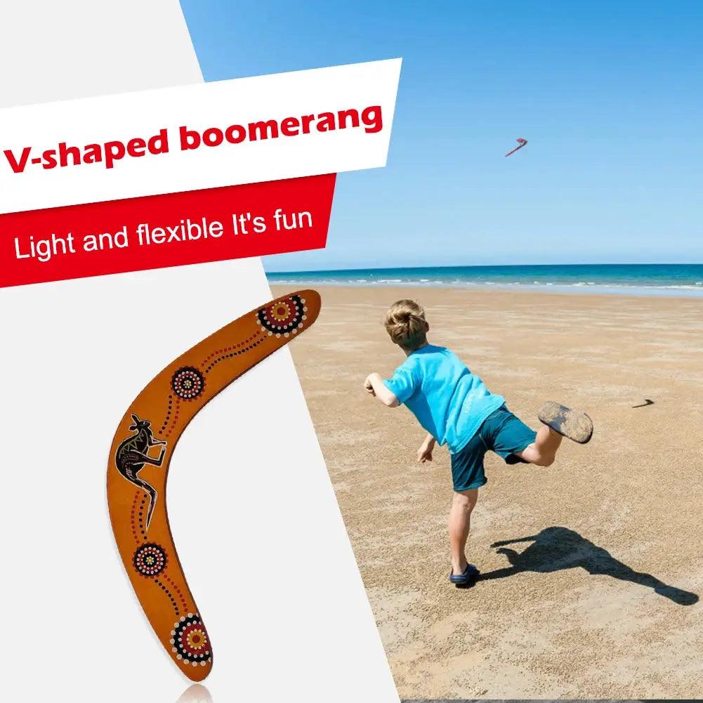  Wooden Boomerang Flying Disc V Shaped Outdoor Toy -  ToylandEU™