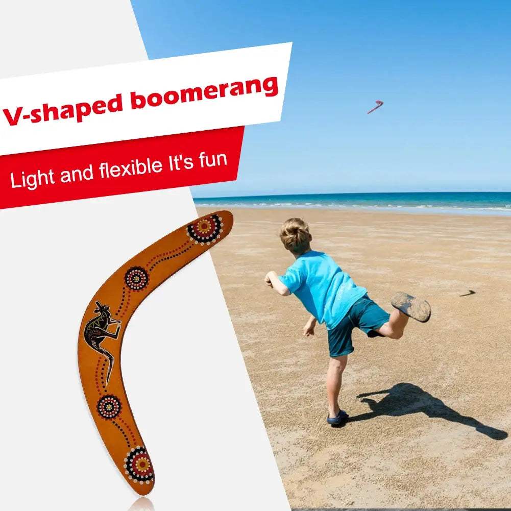  Wooden Boomerang Flying Disc V Shaped Outdoor Toy -  ToylandEU™