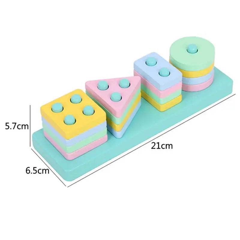 Wooden Building Blocks For Kids Montessori Cognitive Toy - ToylandEU