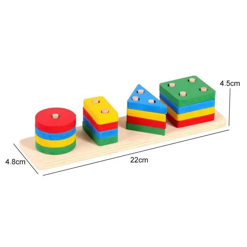 Wooden Building Blocks For Kids Montessori Cognitive Toy - ToylandEU