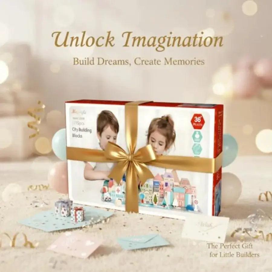  Wooden Building Blocks Set 115 Pieces Educational -  ToylandEU™