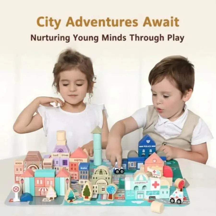  Wooden Building Blocks Set 115 Pieces Educational -  ToylandEU™
