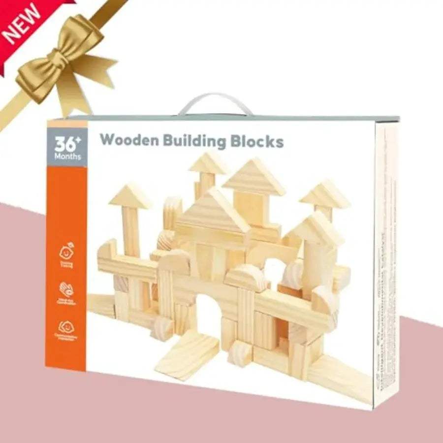  Wooden Building Blocks Storage Tray Stacking Balance -  ToylandEU™