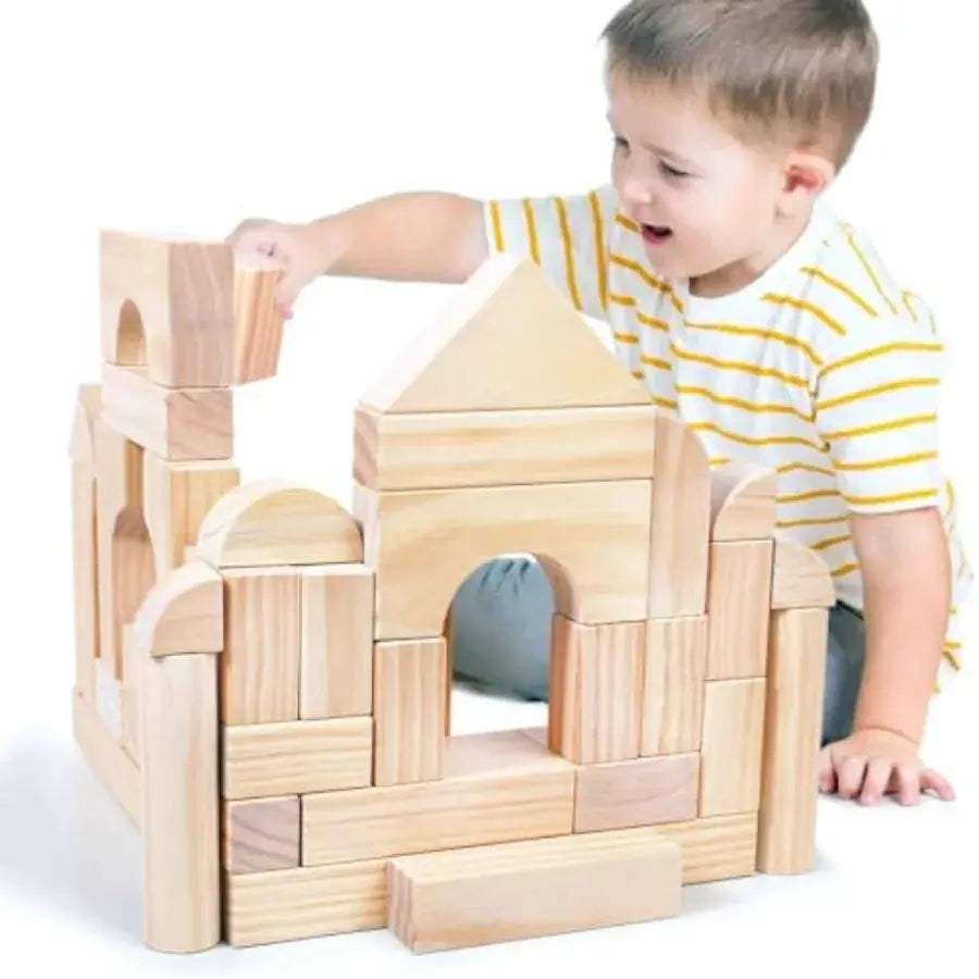  Wooden Building Blocks Storage Tray Stacking Balance -  ToylandEU™