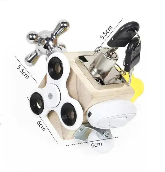  Wooden Busy Cube Fidget Toy For Montessori Learning -  ToylandEU™