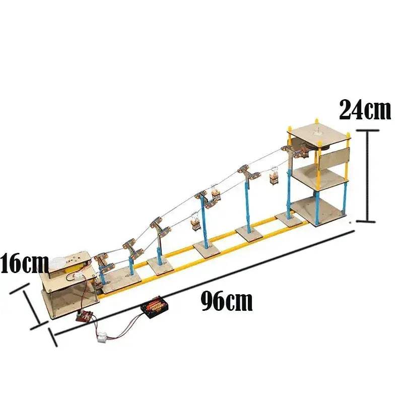 Wooden Cable Car STEM Kit For Kids Educational Fun - ToylandEU