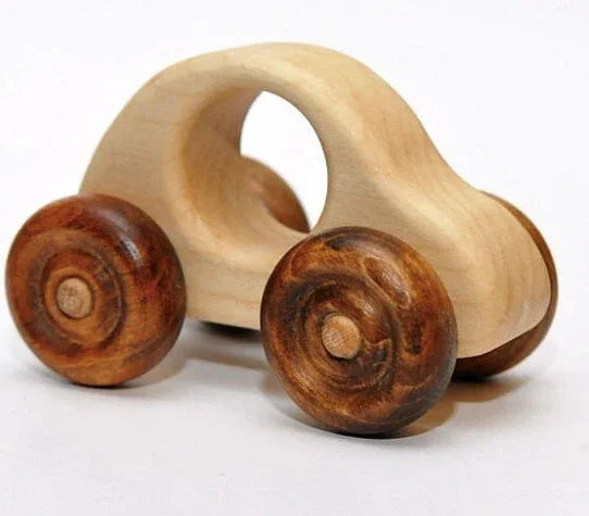 Wooden Car Toy Safe For Toddlers With Smooth Rolling Wheels - ToylandEU