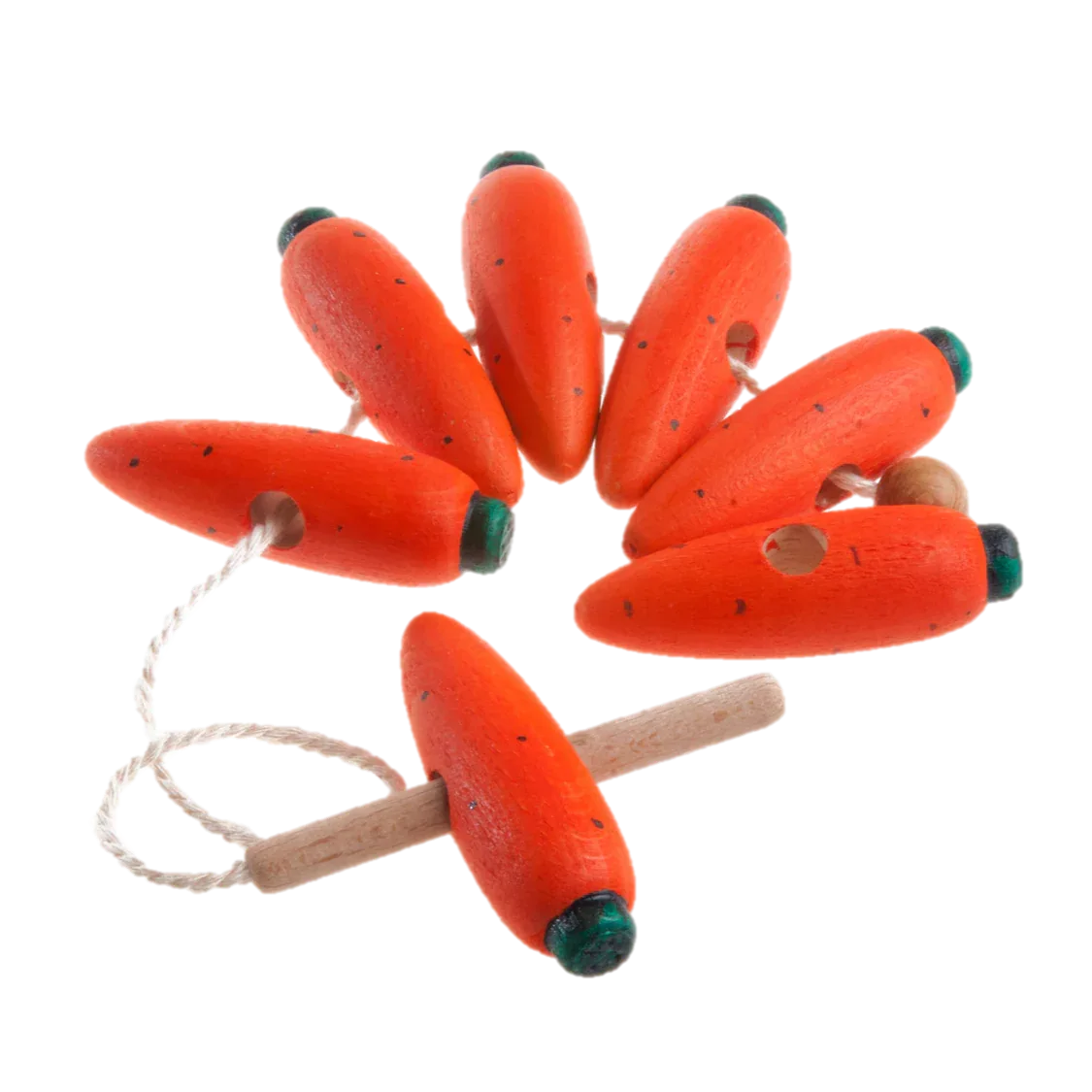 Wooden Carrot Lacing Toy for Learning Through Play - ToylandEU