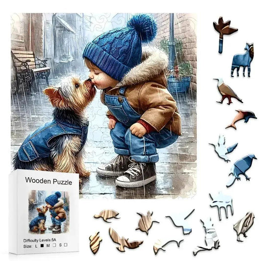  Wooden Cat Jigsaw Puzzle Stress Relief Calming Gift -  ToylandEU™