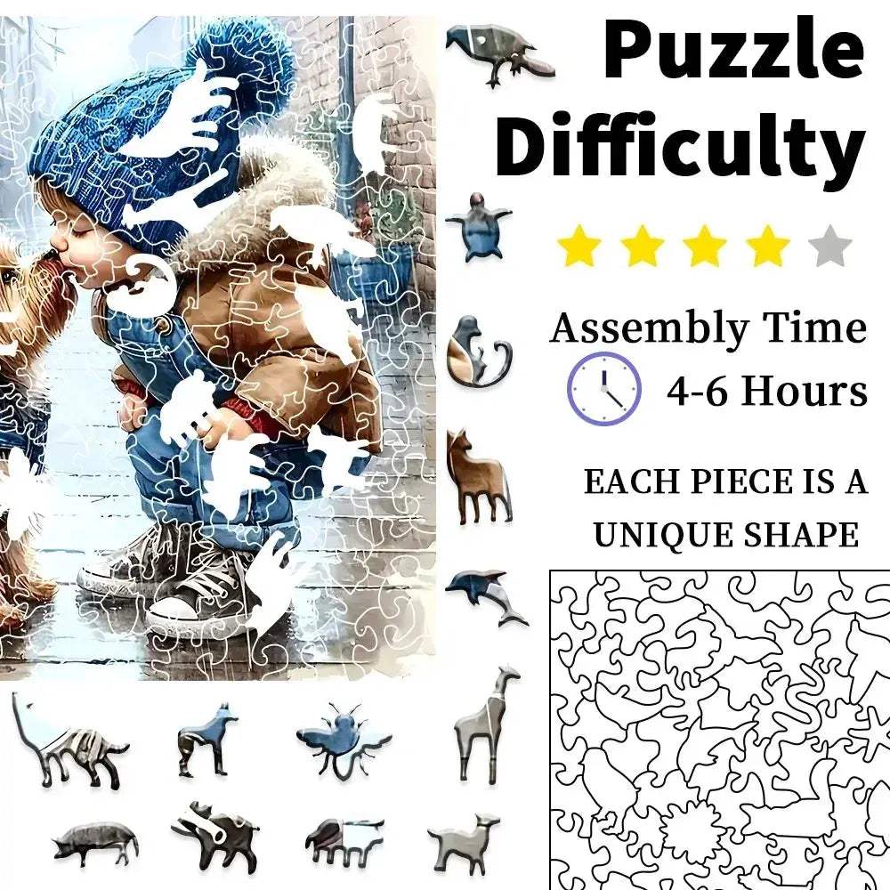 Wooden Cat Jigsaw Puzzle for Stress Relief and Gift - ToylandEU
