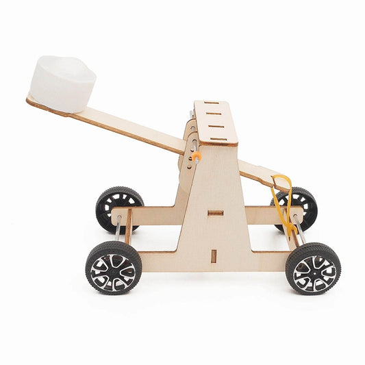 Wooden Catapult Model Kit DIY Trebuchet Educational Science Assembly Building Blocks Toys for Children Physics Experiment Games - ToylandEU