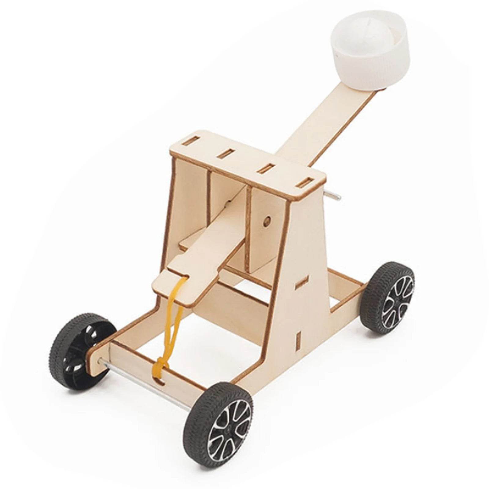 Wooden Catapult Model Kit DIY Trebuchet Educational Science Assembly Building Blocks Toys for Children Physics Experiment Games - ToylandEU
