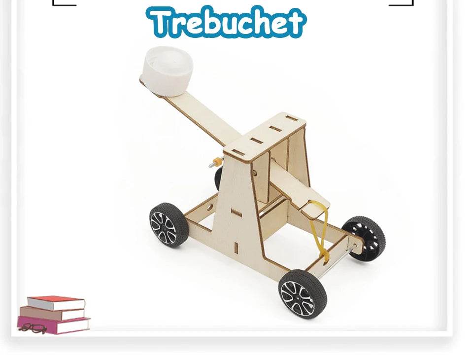 Wooden Catapult Model Kit DIY Trebuchet Educational Science Assembly Building Blocks Toys for Children Physics Experiment Games - ToylandEU