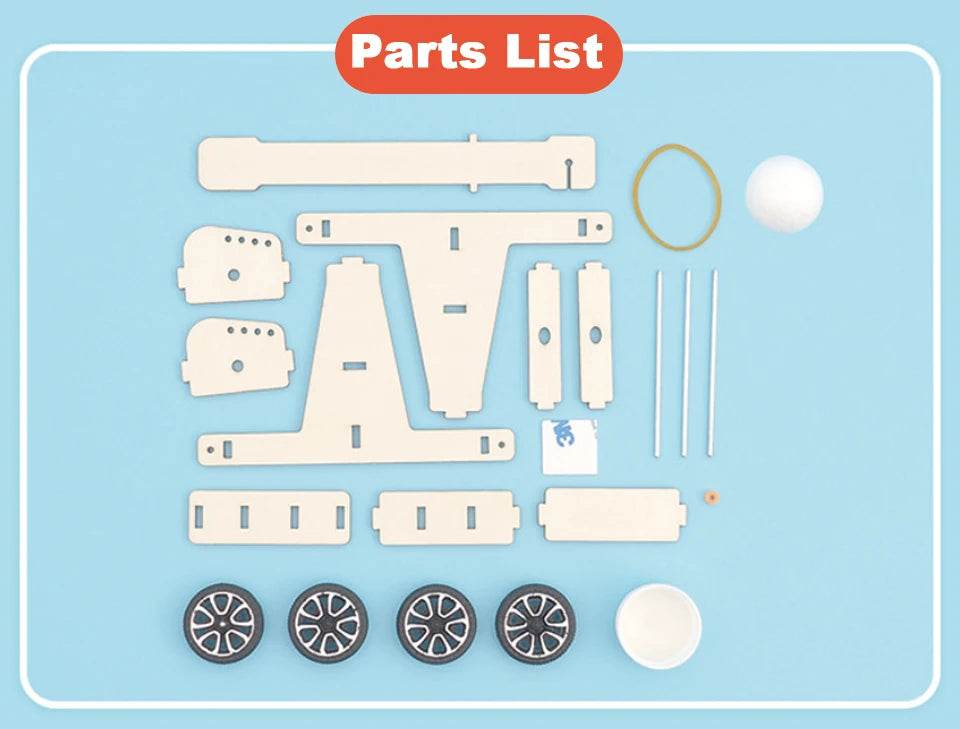 Wooden Catapult Model Kit DIY Trebuchet Educational Science Assembly Building Blocks Toys for Children Physics Experiment Games - ToylandEU