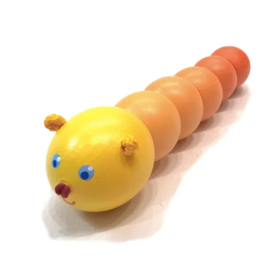 Wooden Caterpillar Toy With Pull Apart Pieces For Toddlers - ToylandEU