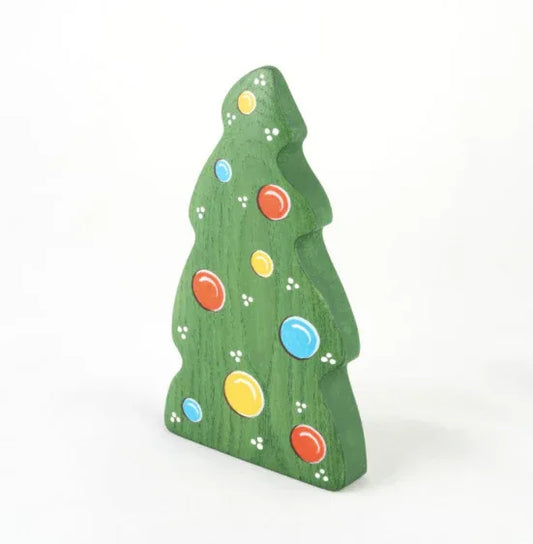 Wooden Christmas Tree Toy With Ornaments Safe Handmade - ToylandEU