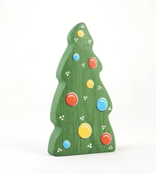 Wooden Christmas Tree Toy With Ornaments Safe Handmade - ToylandEU