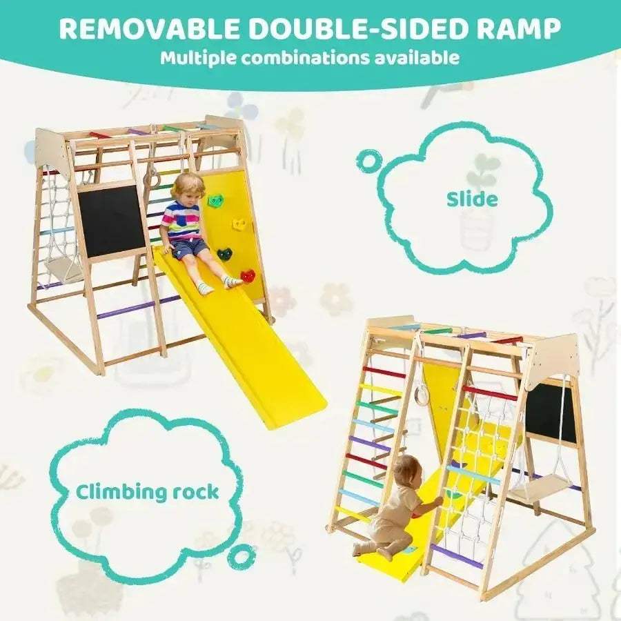 Wooden Climbing Toy 10 In 1 For Toddlers Jungle Gym - ToylandEU