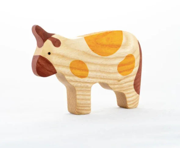Handmade Wooden Cow Figurine For Imaginative Play Today - ToylandEU