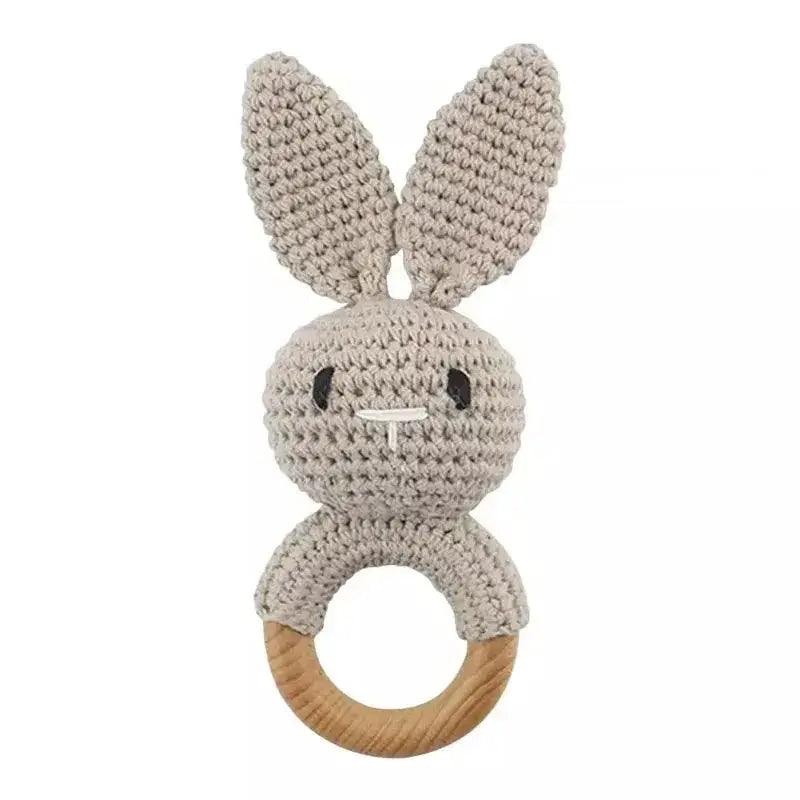  Wooden Crochet Baby Rattle And Teether Toy BPA Free Musical CE Certified For 0 To 36 Months -  ToylandEU™