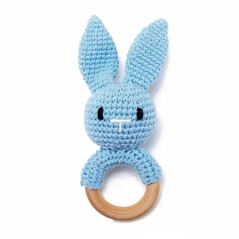 Wooden Crochet Baby Rattle And Teether Toy BPA Free Musical CE Certified For 0 To 36 Months -  ToylandEU™