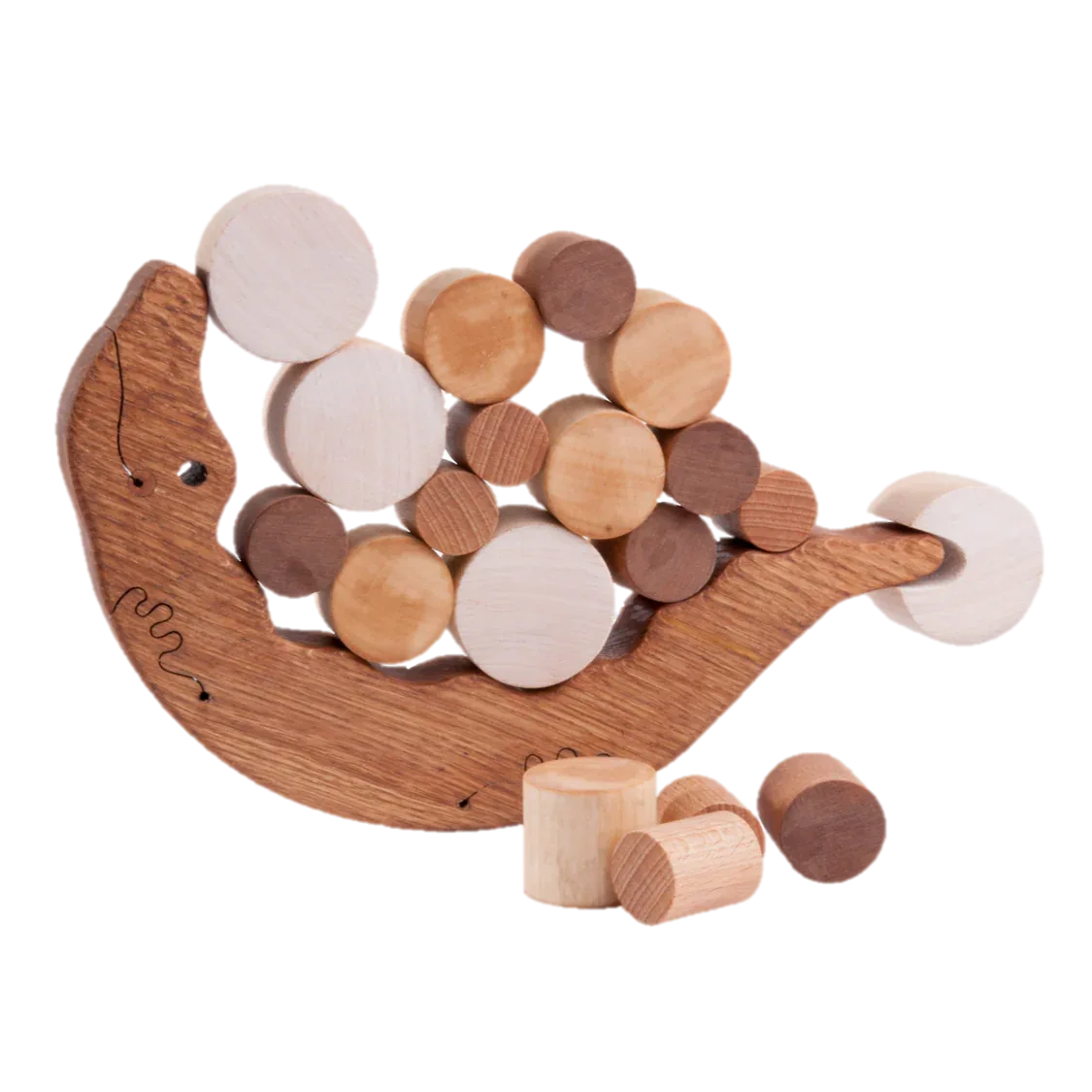 Wooden Crocodile Balancing Toy For Kids Builds Balance - ToylandEU