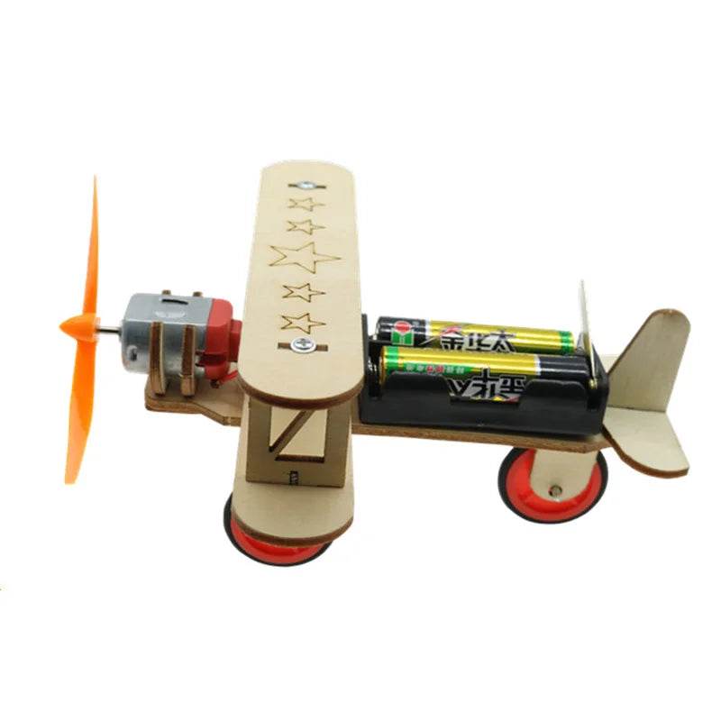 Wooden DIY Airplane Kids Puzzles Helicopter School Projects Experiment Kits Science Toys For Children Education - ToylandEU