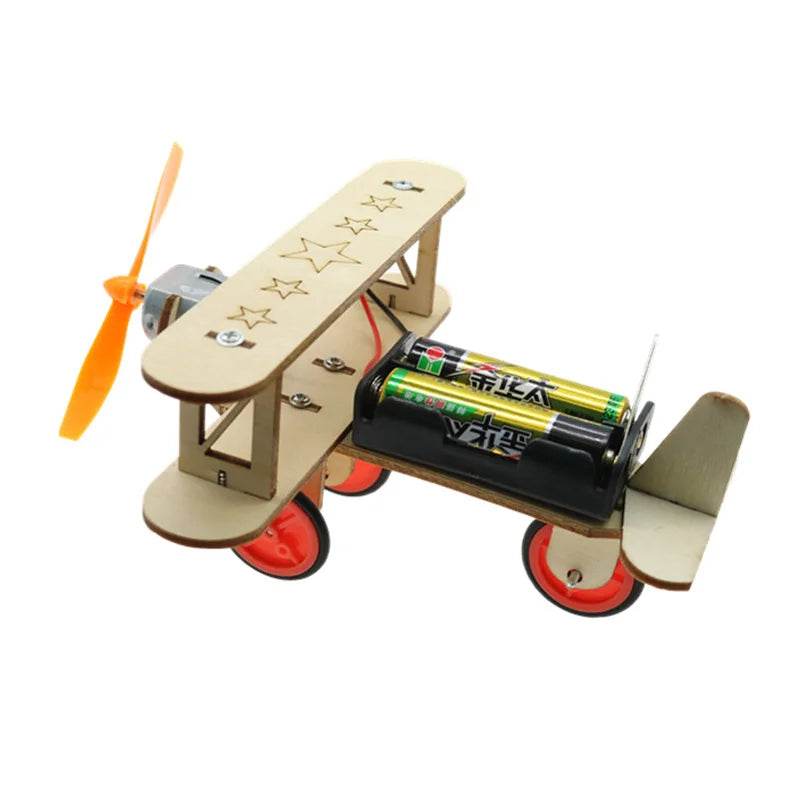 Wooden DIY Airplane Kids Puzzles Helicopter School Projects Experiment Kits Science Toys For Children Education - ToylandEU