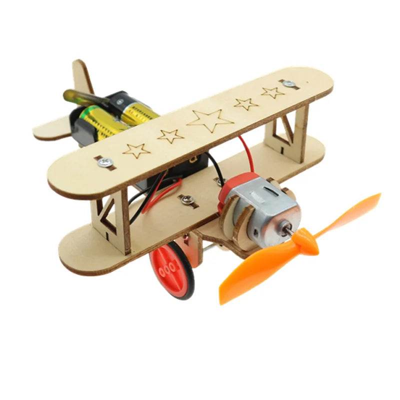 Wooden DIY Airplane Kids Puzzles Helicopter School Projects Experiment Kits Science Toys For Children Education - ToylandEU