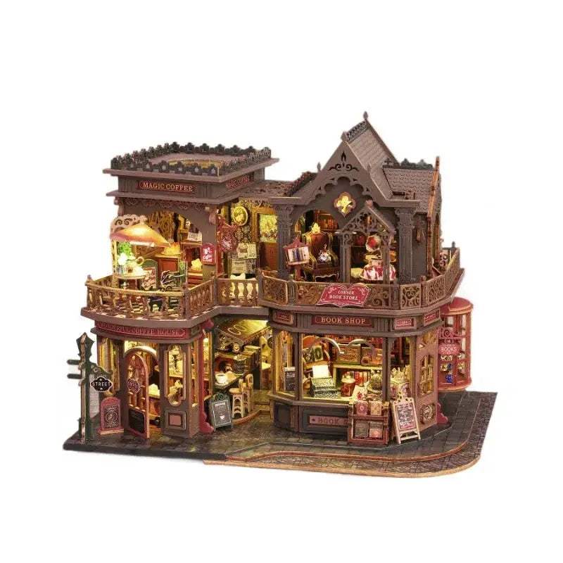 Wooden DIY Dollhouse Kit With Handmade Mini Furniture - ToylandEU