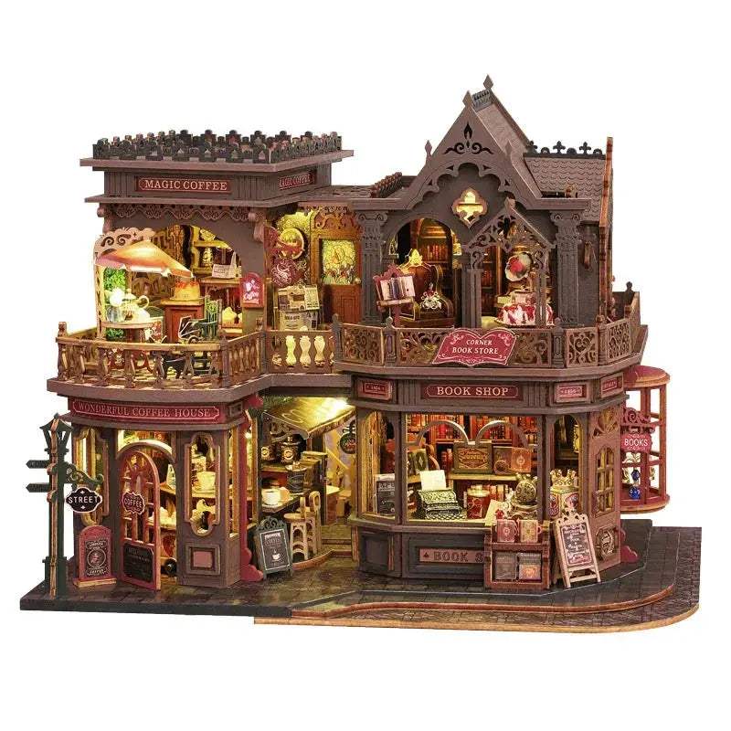 Wooden DIY Dollhouse Kit With Handmade Mini Furniture - ToylandEU