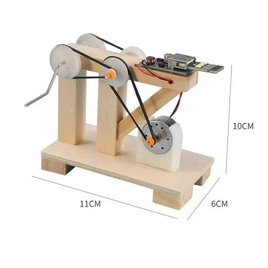  Hand Crank Generator Kit For STEM Education Wooden DIY -  ToylandEU™