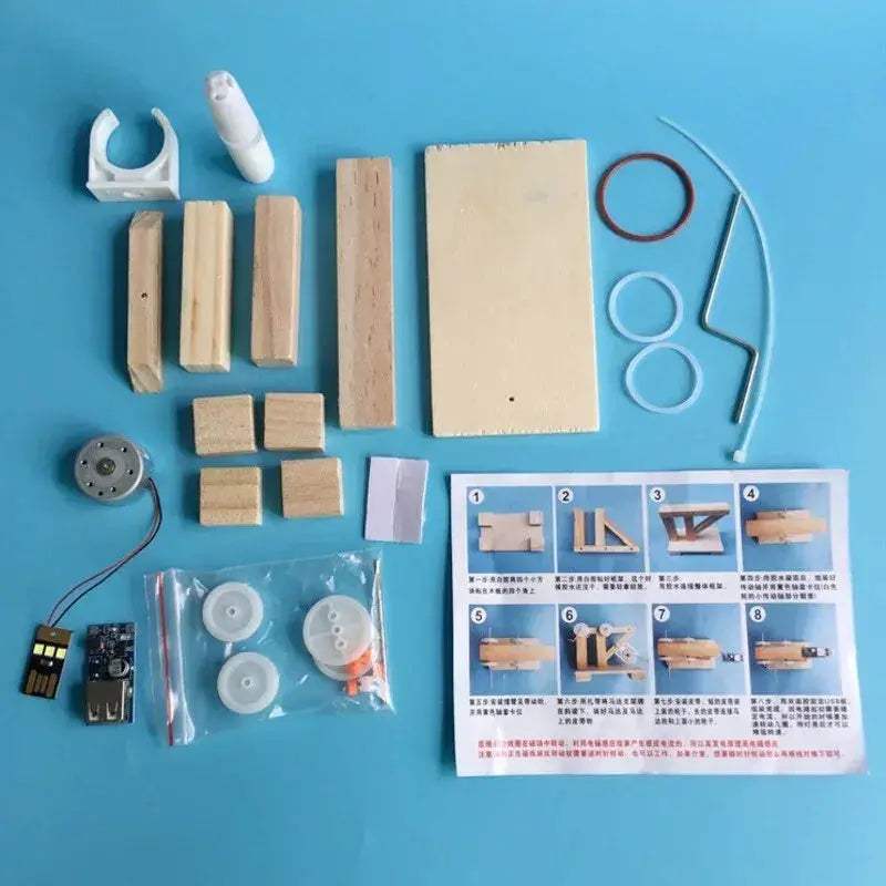 Wooden DIY Hand Crank Generator Kit For STEM Education - ToylandEU