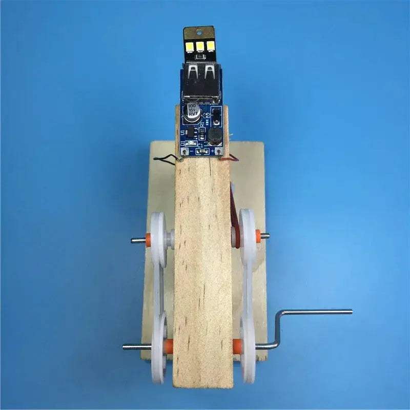 Wooden DIY Hand Crank Generator Kit For STEM Education - ToylandEU