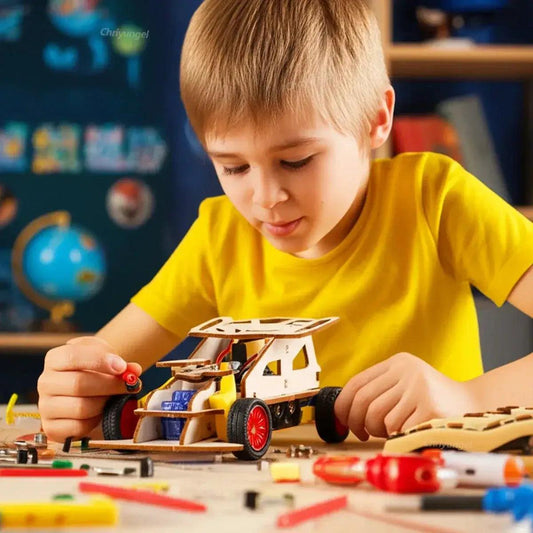  Wooden DIY Remote Control Car STEM Kit Teens Hands On -  ToylandEU™