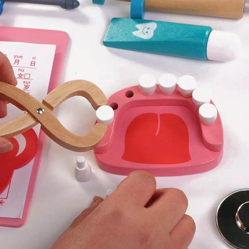  Wooden Dentist Kit For Imaginative Play CE Certified -  ToylandEU™