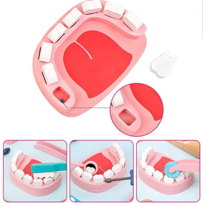  Wooden Dentist Kit For Imaginative Play CE Certified -  ToylandEU™