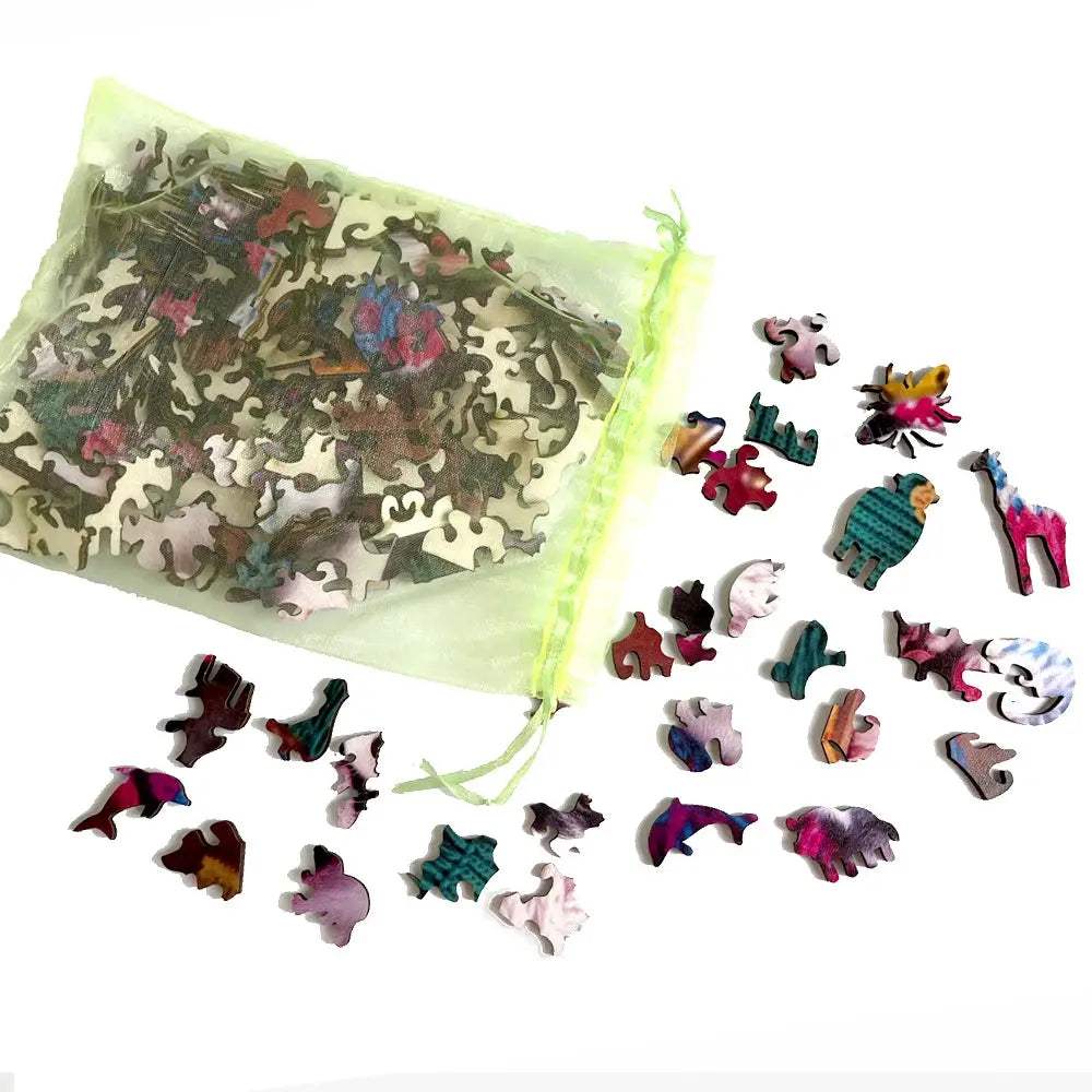  Wooden Disc Jigsaw Puzzle Hummingbird Shape Stress Relief -  ToylandEU™