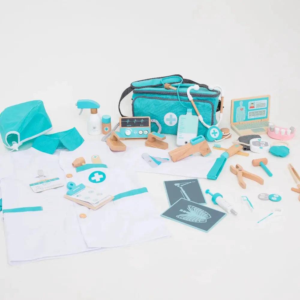  Wooden Doctor Toy Kit For Kids Realistic Medical Play -  ToylandEU™