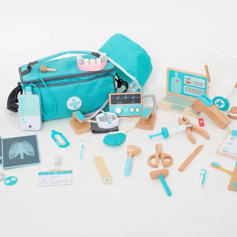  Wooden Doctor Toy Kit For Kids Realistic Medical Play -  ToylandEU™