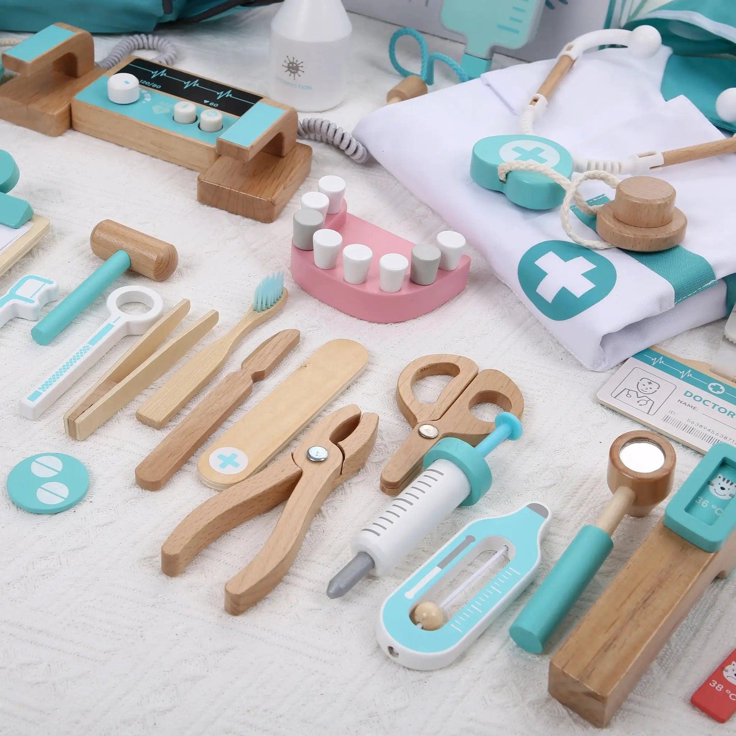  Wooden Doctor Toy Kit For Kids Realistic Medical Play -  ToylandEU™