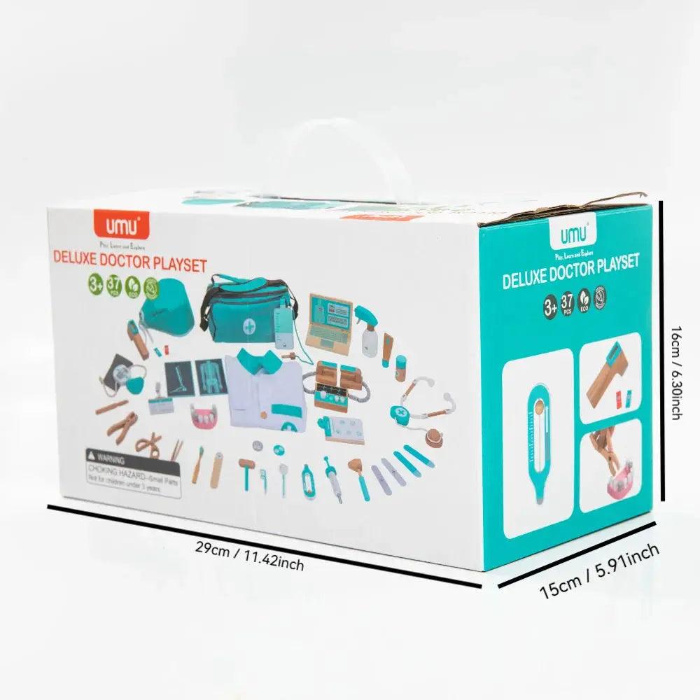  Wooden Doctor Toy Kit For Kids Realistic Medical Play -  ToylandEU™