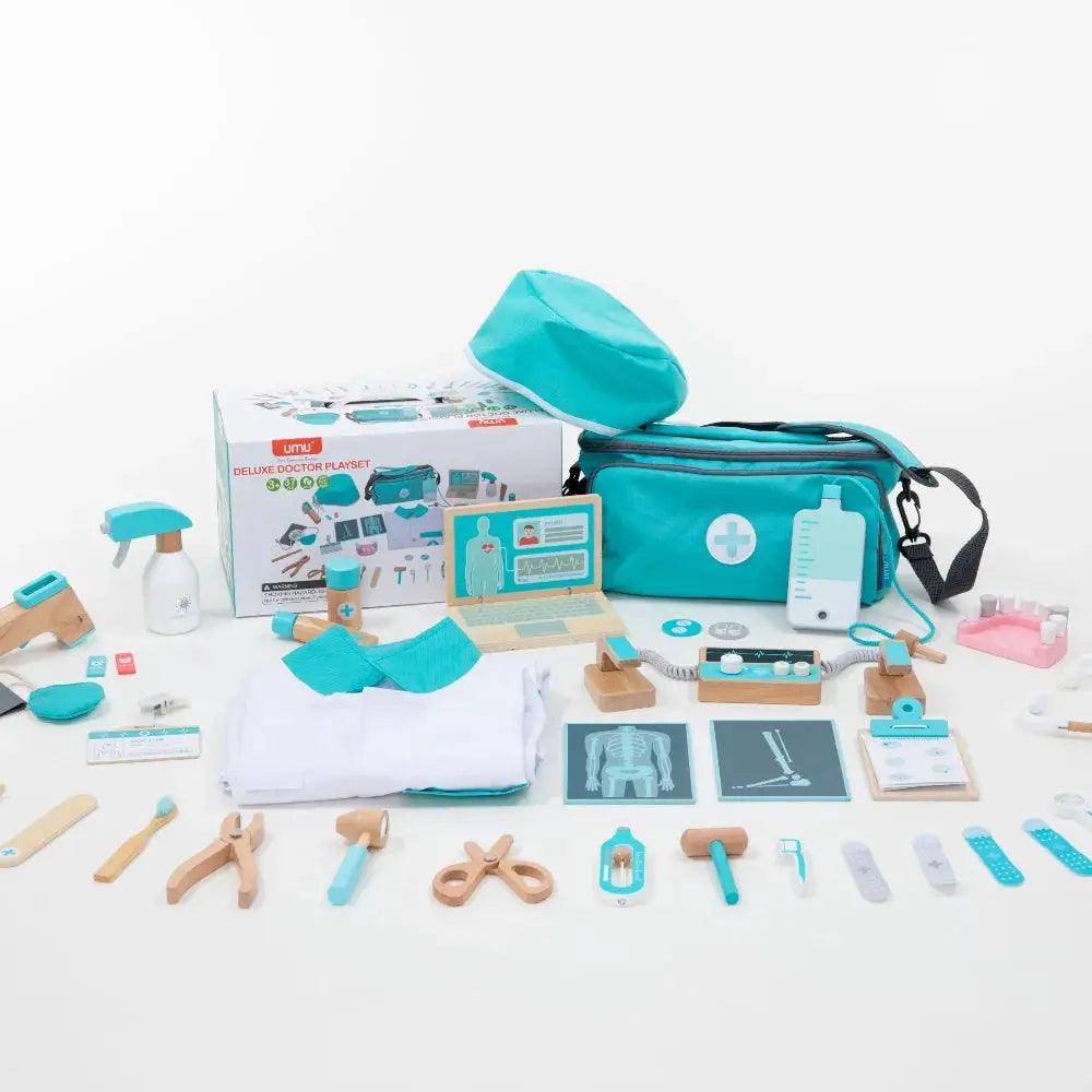  Wooden Doctor Toy Kit For Kids Realistic Medical Play -  ToylandEU™